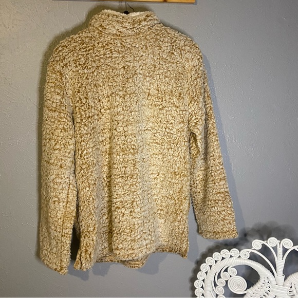 Love Tree fuzzy 3/4 zip pullover with pockets - Picture 2 of 5